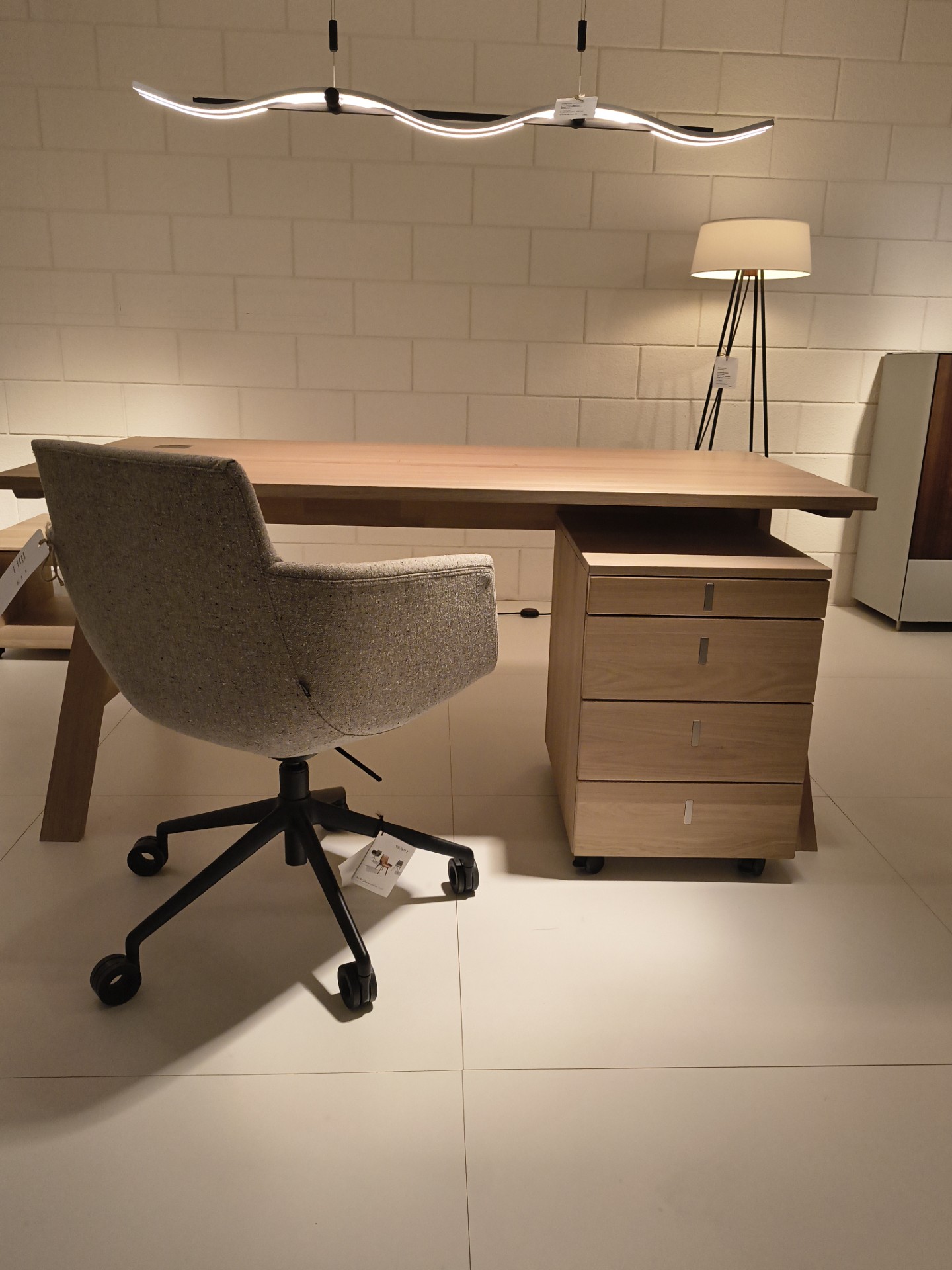 TEAM7 Bureau Atelier met ladenblok