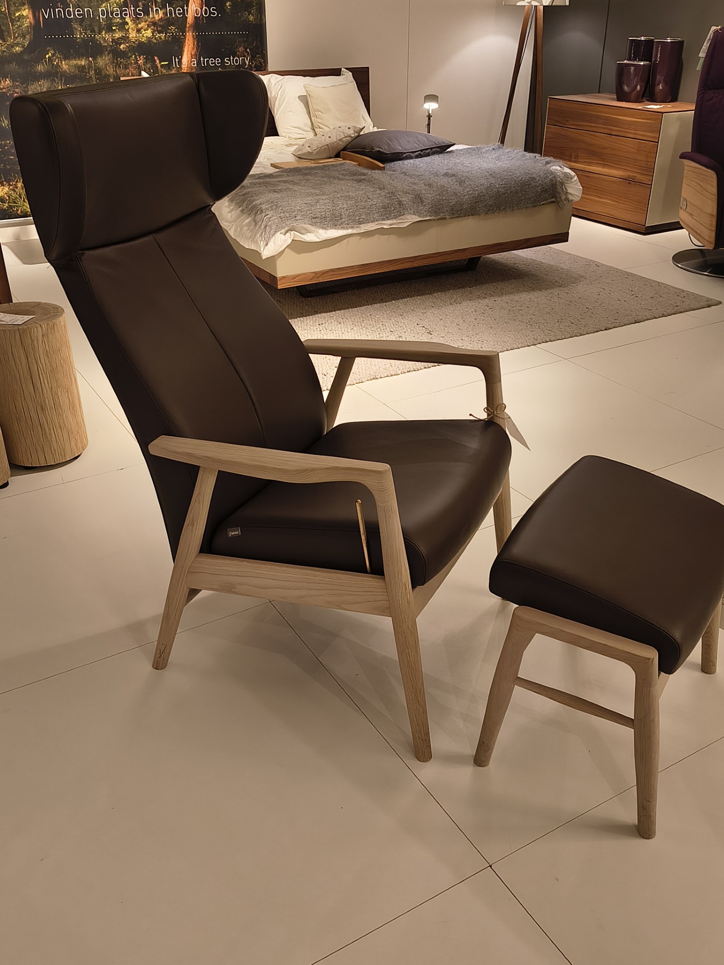 Farstrup fauteuil Nobel met voetenbank